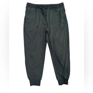 Rachel Zoe Womens Large Drawstring Jogger Pant Dark Green Stretch Elastic Waist